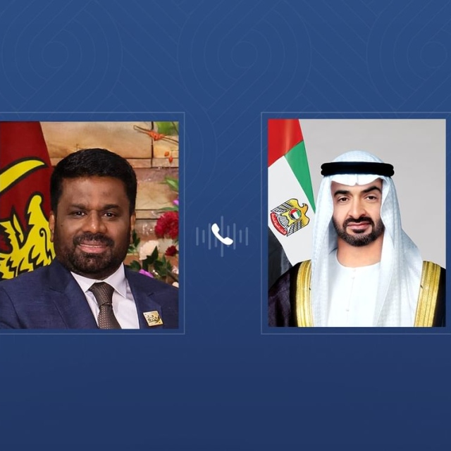 Photo: UAE President Receives Call From Sri Lankan President Thanking UAE for Flood Relief Aid