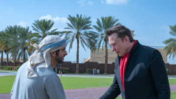 Photo: Hamdan bin Mohammed Meets with Elon Musk