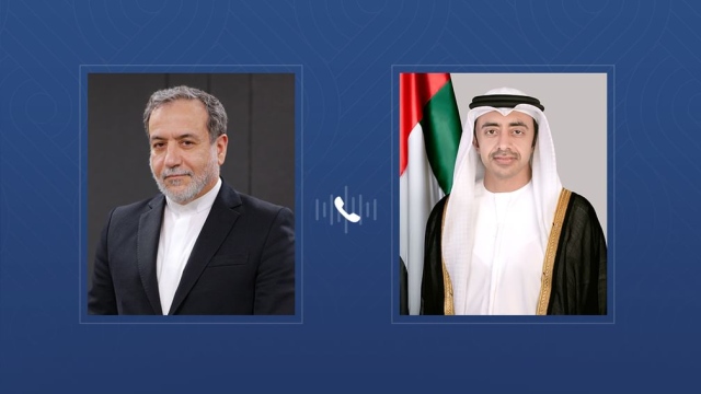 Photo: Abdullah bin Zayed Receives Phone Call from Iranian Foreign Minister