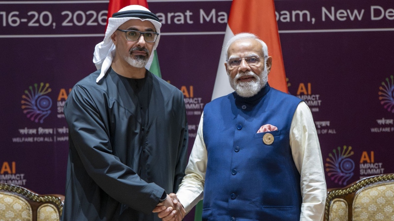 Photo: Crown Prince of Abu Dhabi Meets Prime Minister of India at AI Impact Summit